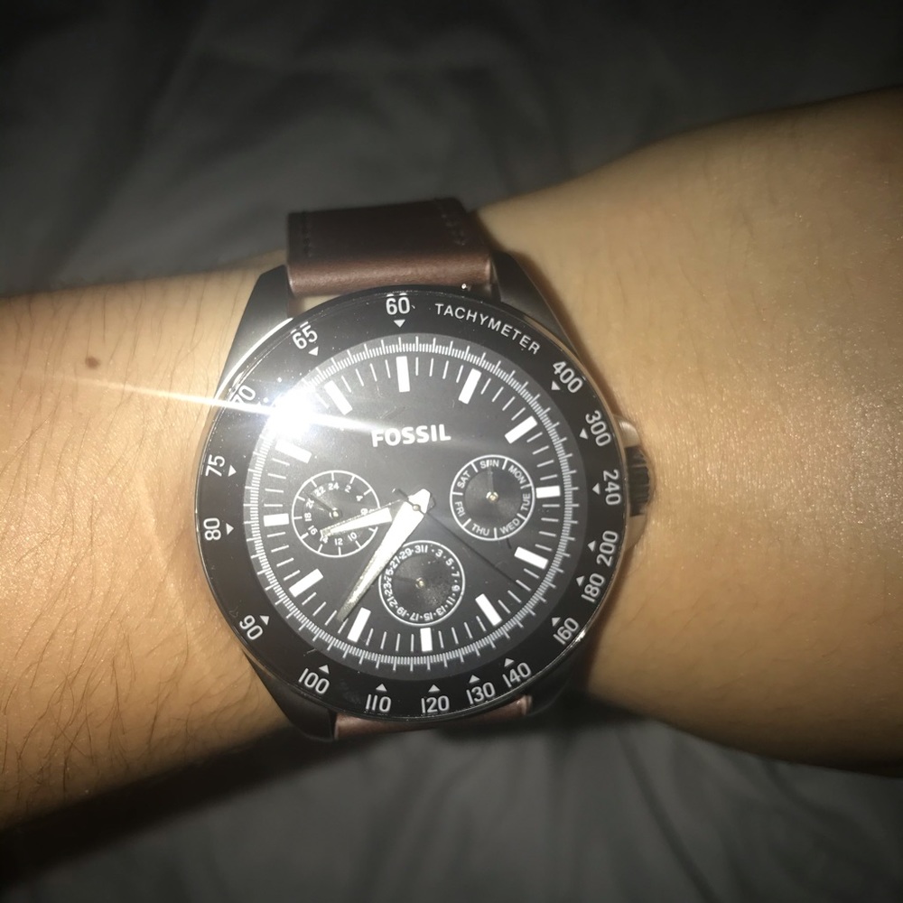 Fossil leather watch